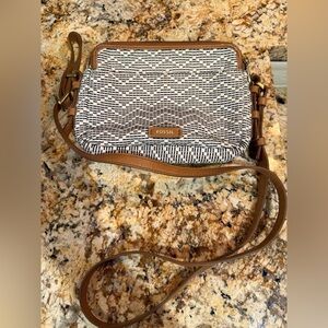 Vintage Style Fossil Woven Crossbody Bag